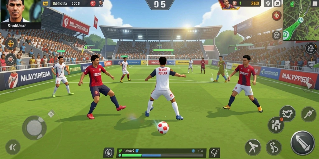 Layar permainan yang menampilkan aksi seru dan strategis.